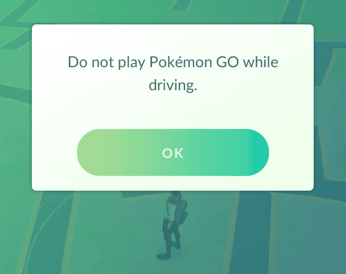 do not play pokemon go while driving